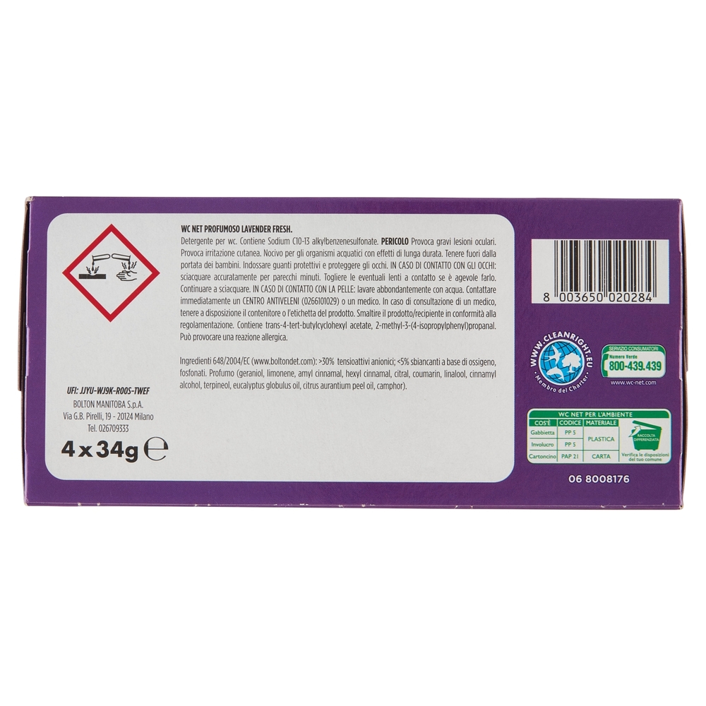 WC Net Profumoso Lavender fresh 4 x 34 g